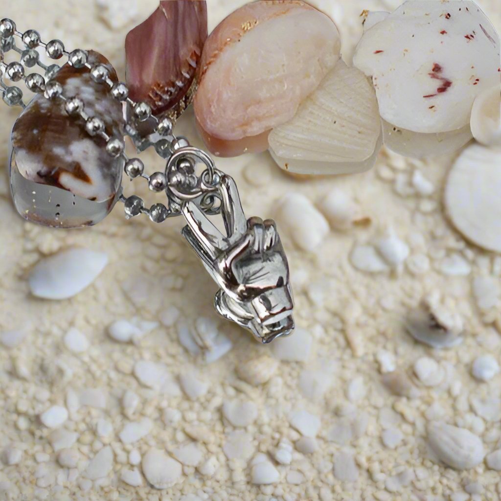 Peace Sign Necklace- Up Close- Good Vibe Necklaces